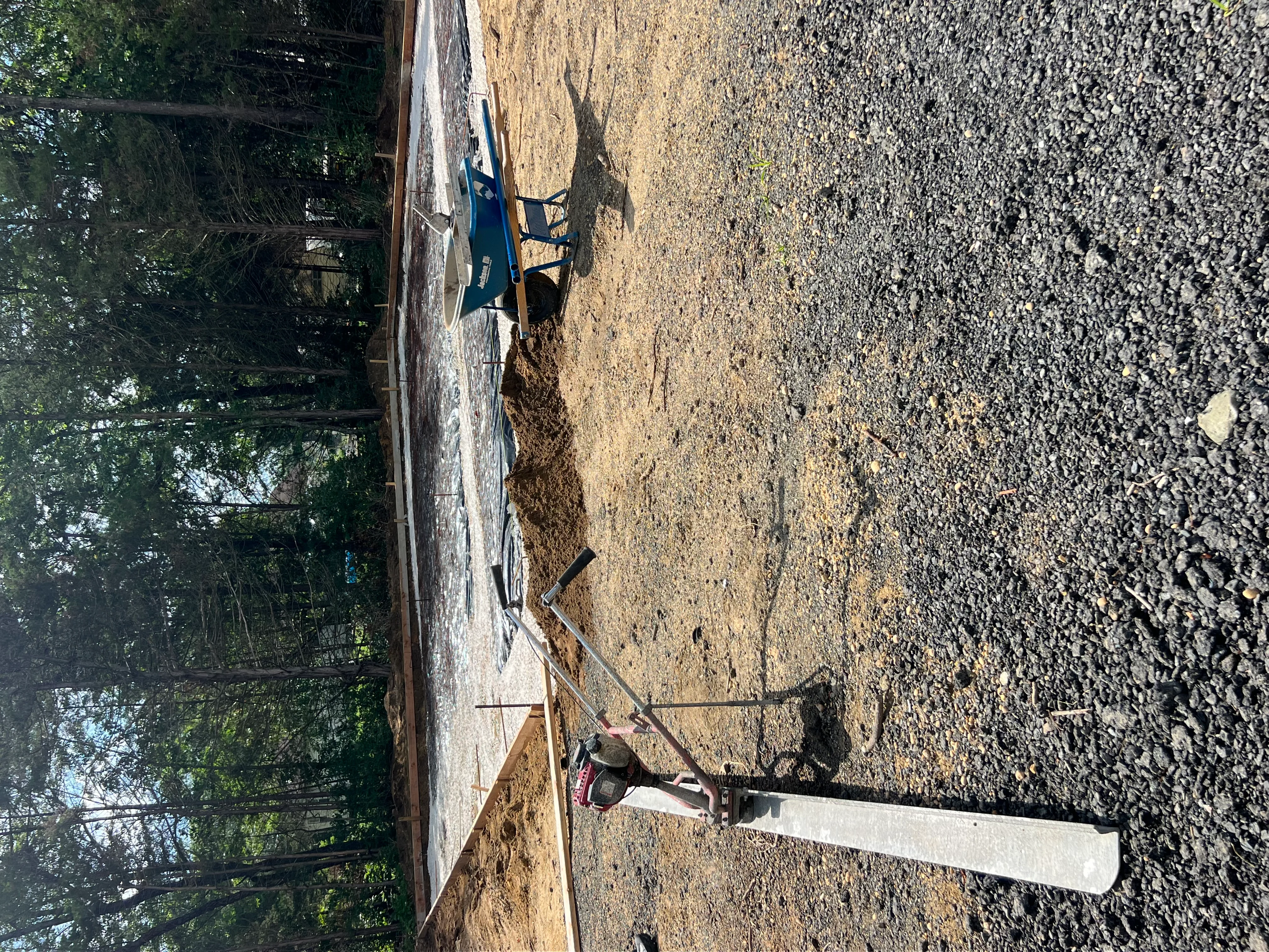 Concrete pole barn foundation work