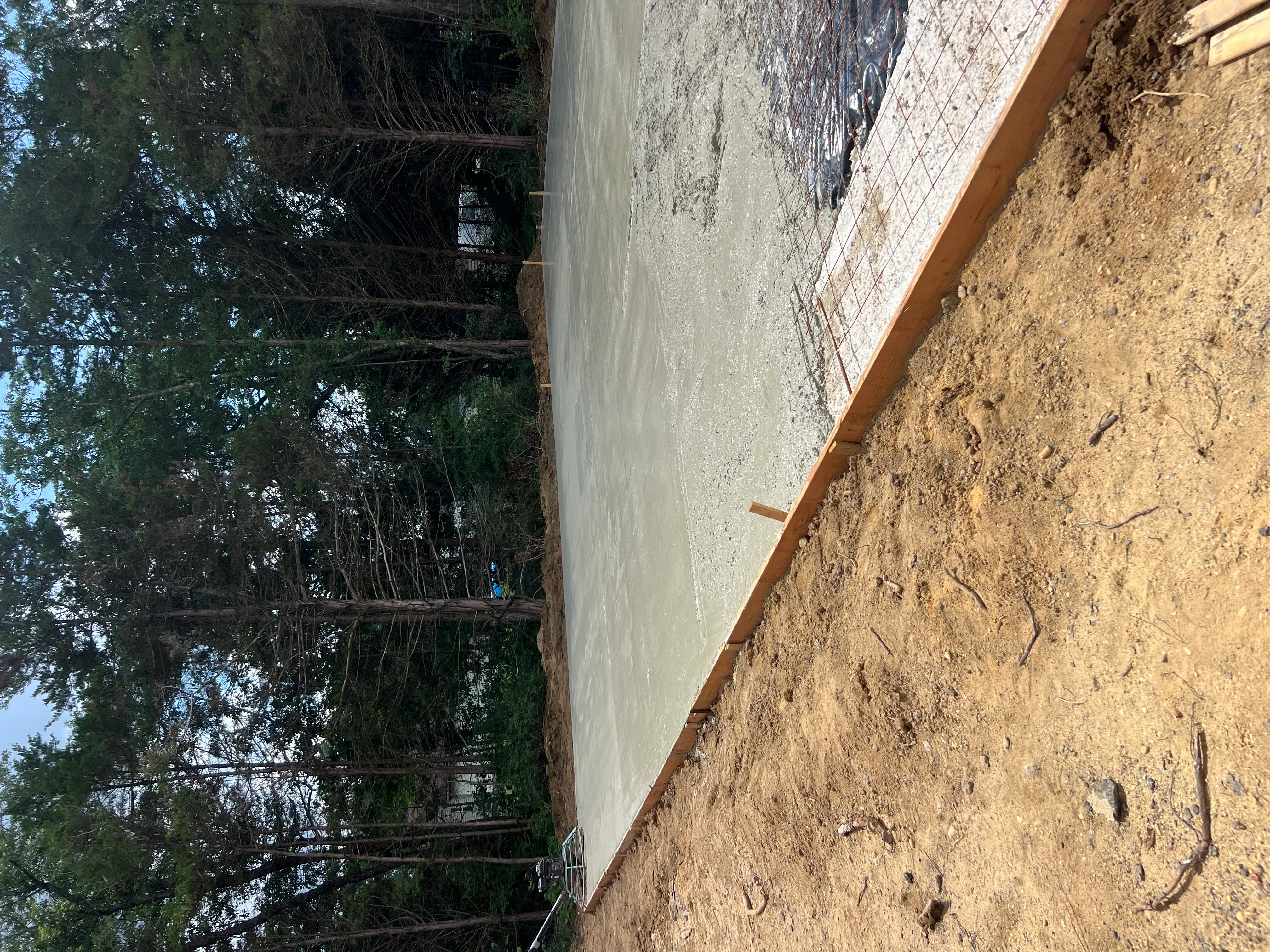 Completed pole barn foundation