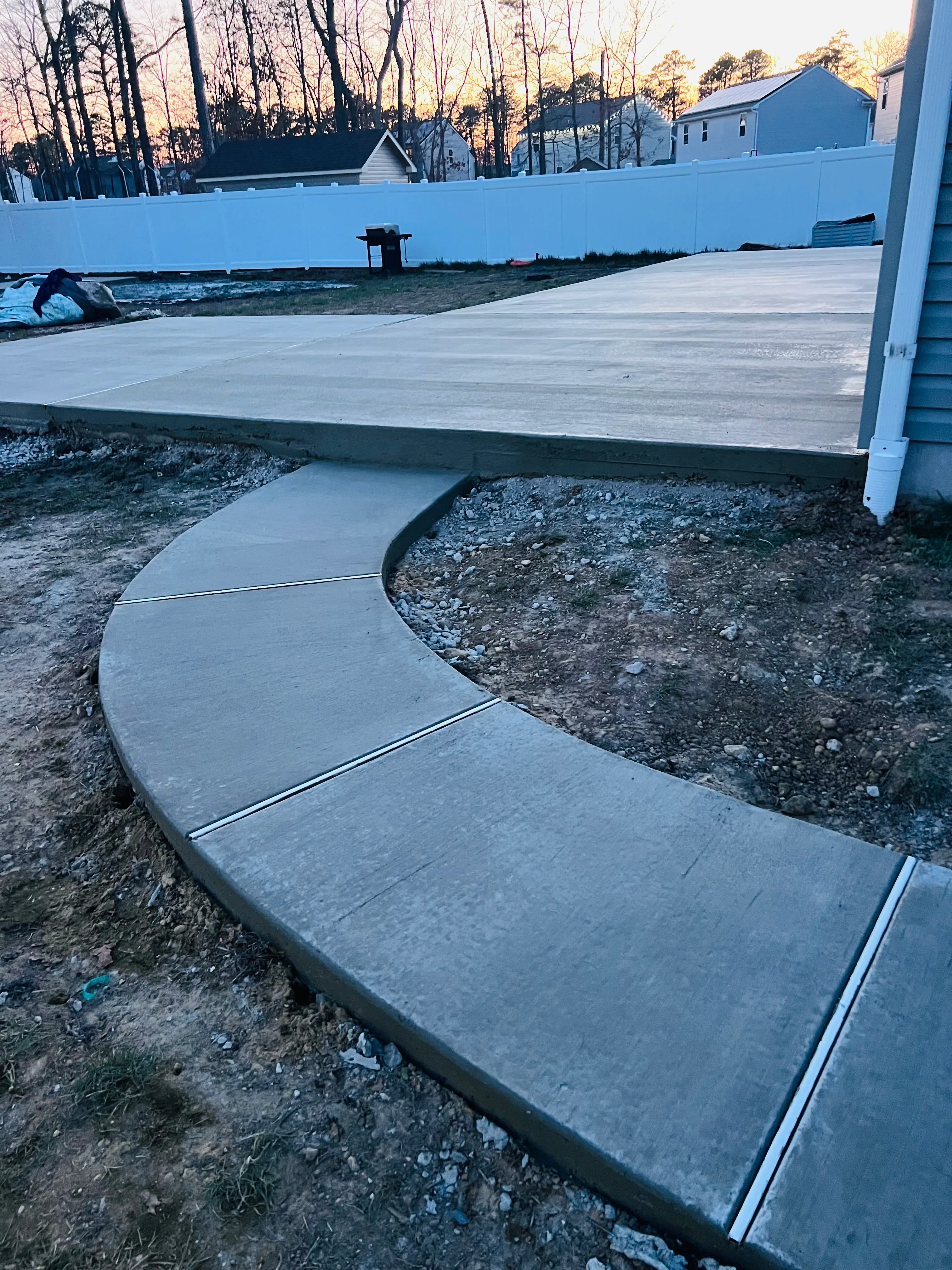 Concrete installation